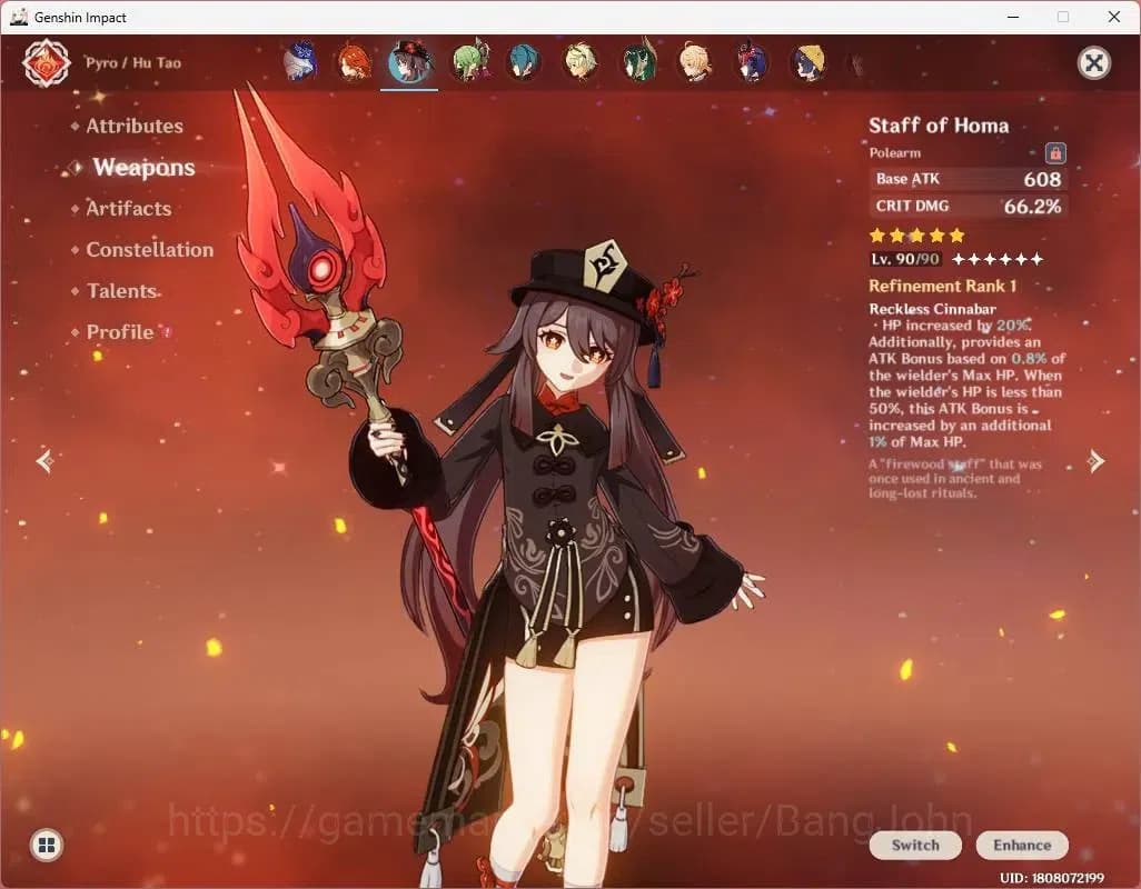 Genshin Impact Accounts ASIA|AR 58 | 10 Limited |([Nahdia,Mavuika,HuTao+C1 image 18