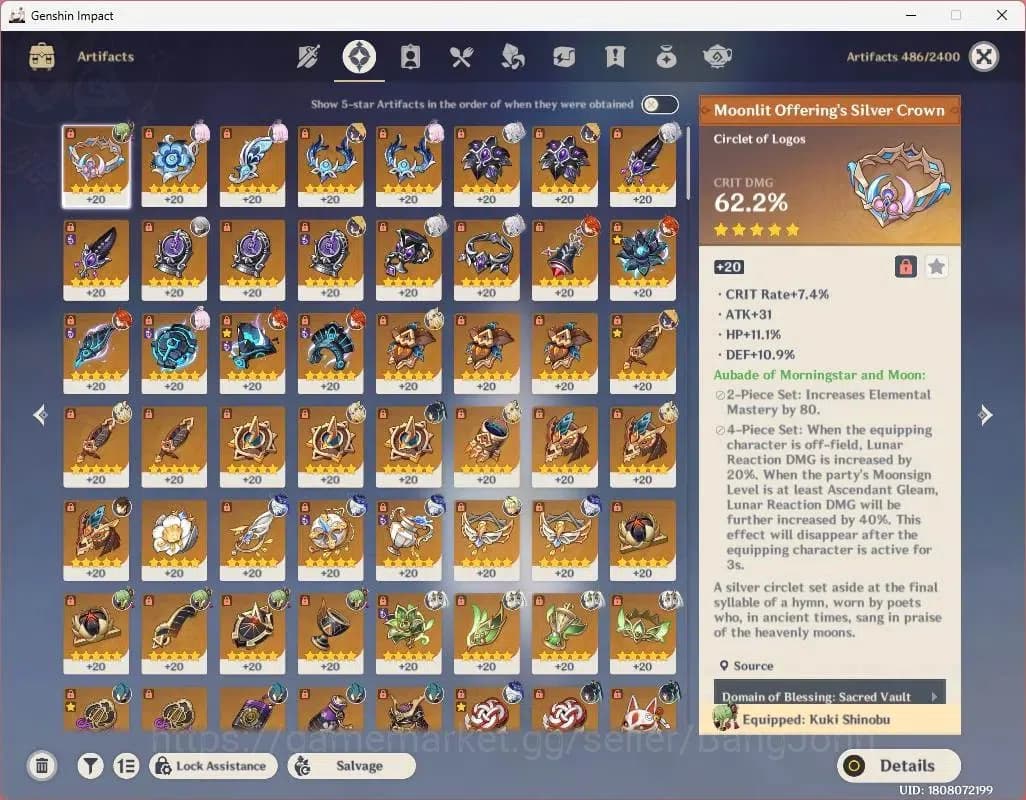 Genshin Impact Accounts ASIA|AR 58 | 10 Limited |([Nahdia,Mavuika,HuTao+C1 image 8