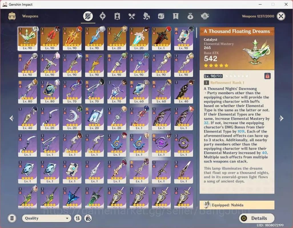 Genshin Impact Accounts ASIA|AR 58 | 10 Limited |([Nahdia,Mavuika,HuTao+C1 image 9