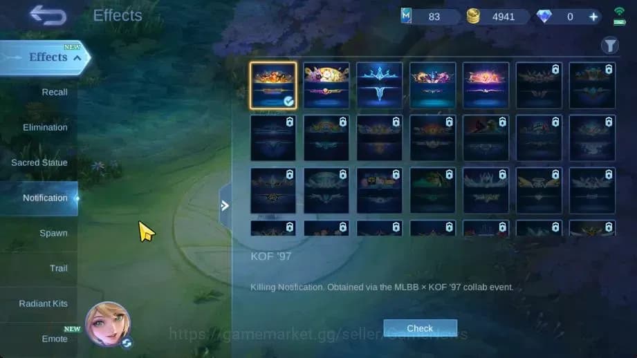Mobile Legends: Bang Bang Accounts Hero 70|Skin 92|High Immo 100|Lb Harith,SpongB Cyc image 12