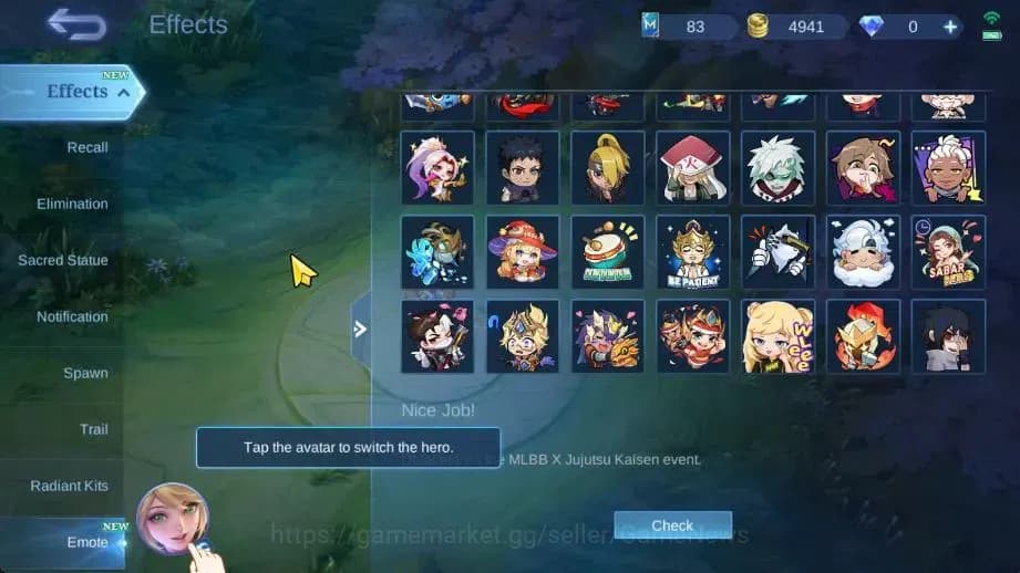 Mobile Legends: Bang Bang Accounts Hero 70|Skin 92|High Immo 100|Lb Harith,SpongB Cyc image 15