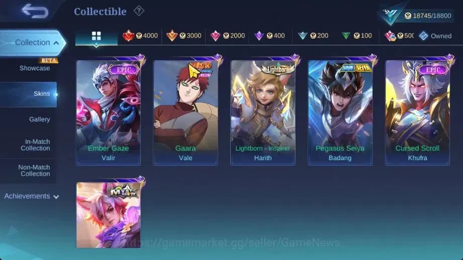 Mobile Legends: Bang Bang Accounts Hero 70|Skin 92|High Immo 100|Lb Harith,SpongB Cyc image 7