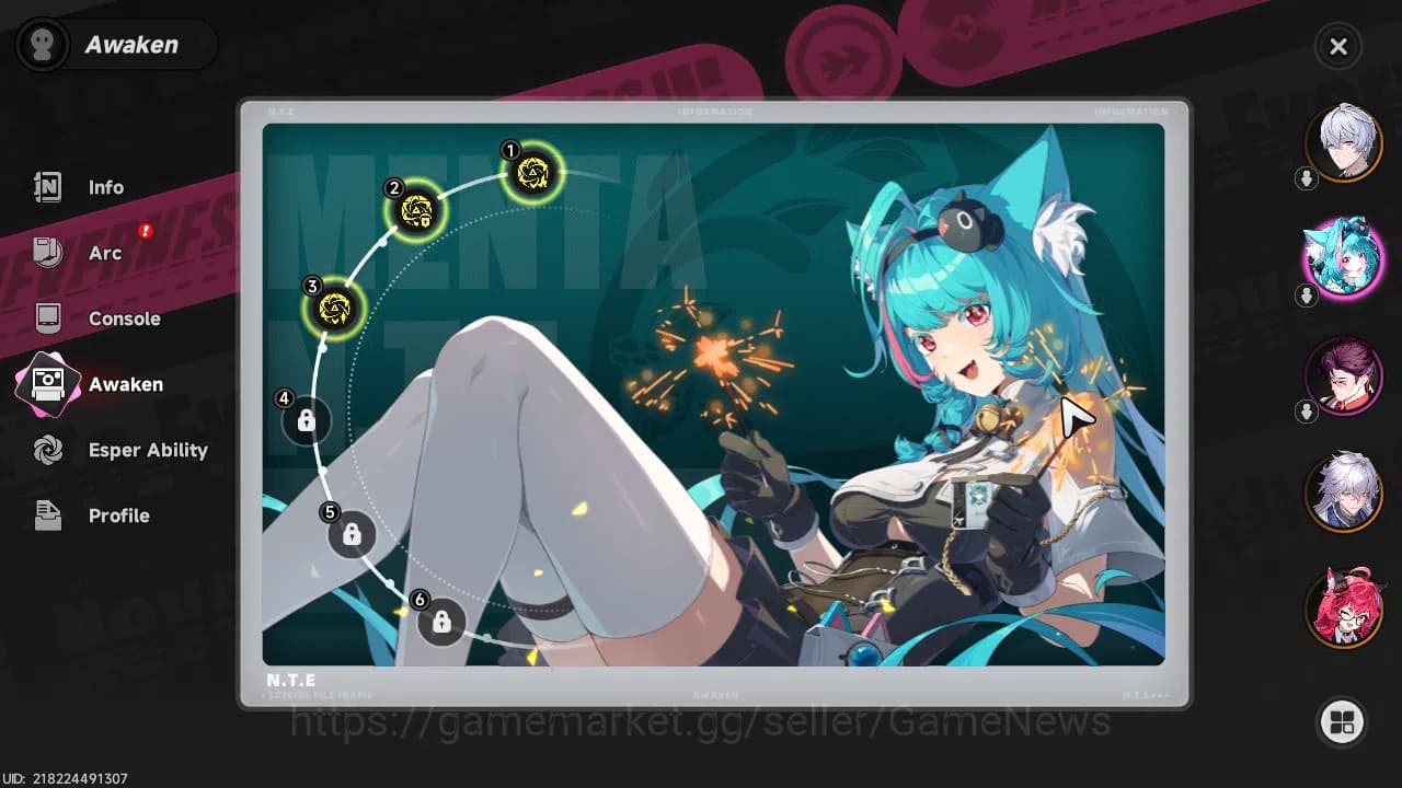 Neverness to Everness Accounts GLOBAL EU|HL 3| 2 SSR (Nanally+Baicang)+Car Skin| image 4
