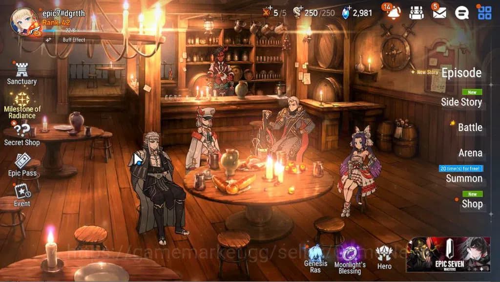 Epic Seven Accounts ASIA Unverif|New Era|4 ML(LOT Scales,NM Luna,LW Lu image 1