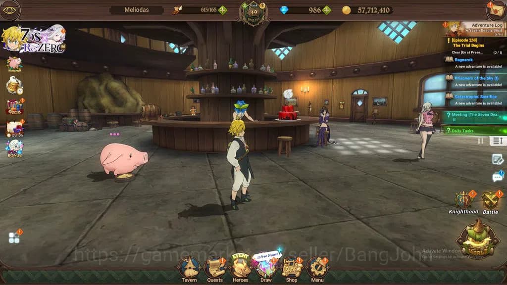 The Seven Deadly Sins: Grand Cross Accounts Global|1.2M CC|DM 986|5 collab Re-zero SuBeatrice, image 1