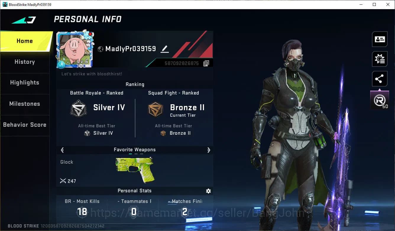 Blood Strike Accounts ASIA|ULTRA=M700,FAL,COLLABKA98K MORE DETAIL CEK SS image 7