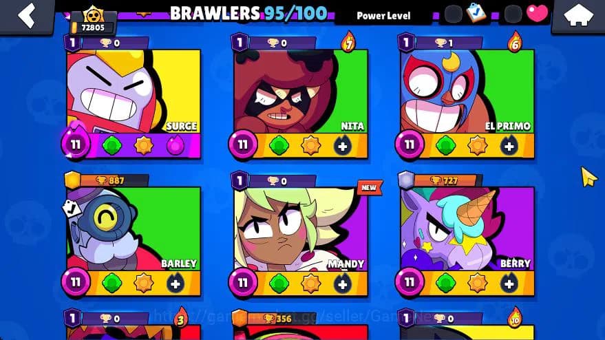 Brawl Stars Accounts Lv 213 72805 Trophy|95 Brawlers 1 Ultra Legends 35 image 10