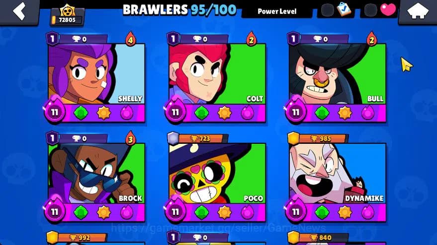 Brawl Stars Accounts Lv 213 72805 Trophy|95 Brawlers 1 Ultra Legends 35 image 6