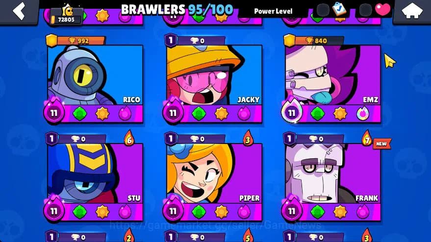 Brawl Stars Accounts Lv 213 72805 Trophy|95 Brawlers 1 Ultra Legends 35 image 7