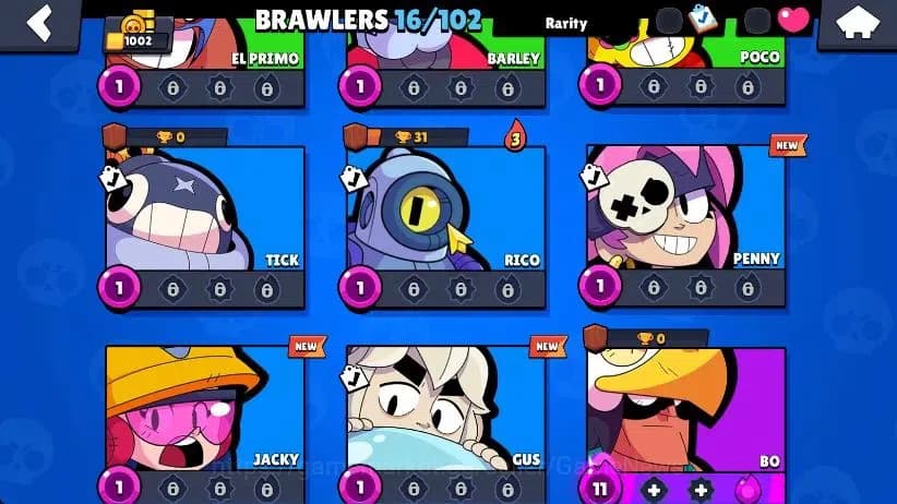 Brawl Stars Accounts 1002 Trophy|16 Brawlers 4 Max Lvl [Doug,Edgar,Bo,S image 5