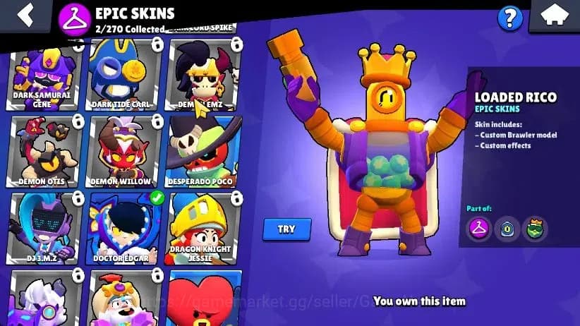 Brawl Stars Accounts 1002 Trophy|16 Brawlers 4 Max Lvl [Doug,Edgar,Bo,S image 6