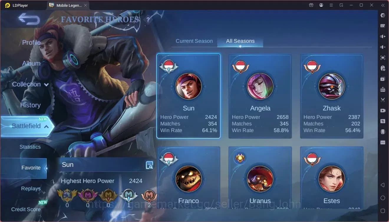 Mobile Legends: Bang Bang Accounts Global|Hero 123|Skin 184|Expert|CC Natalia|KOF Kar image 19