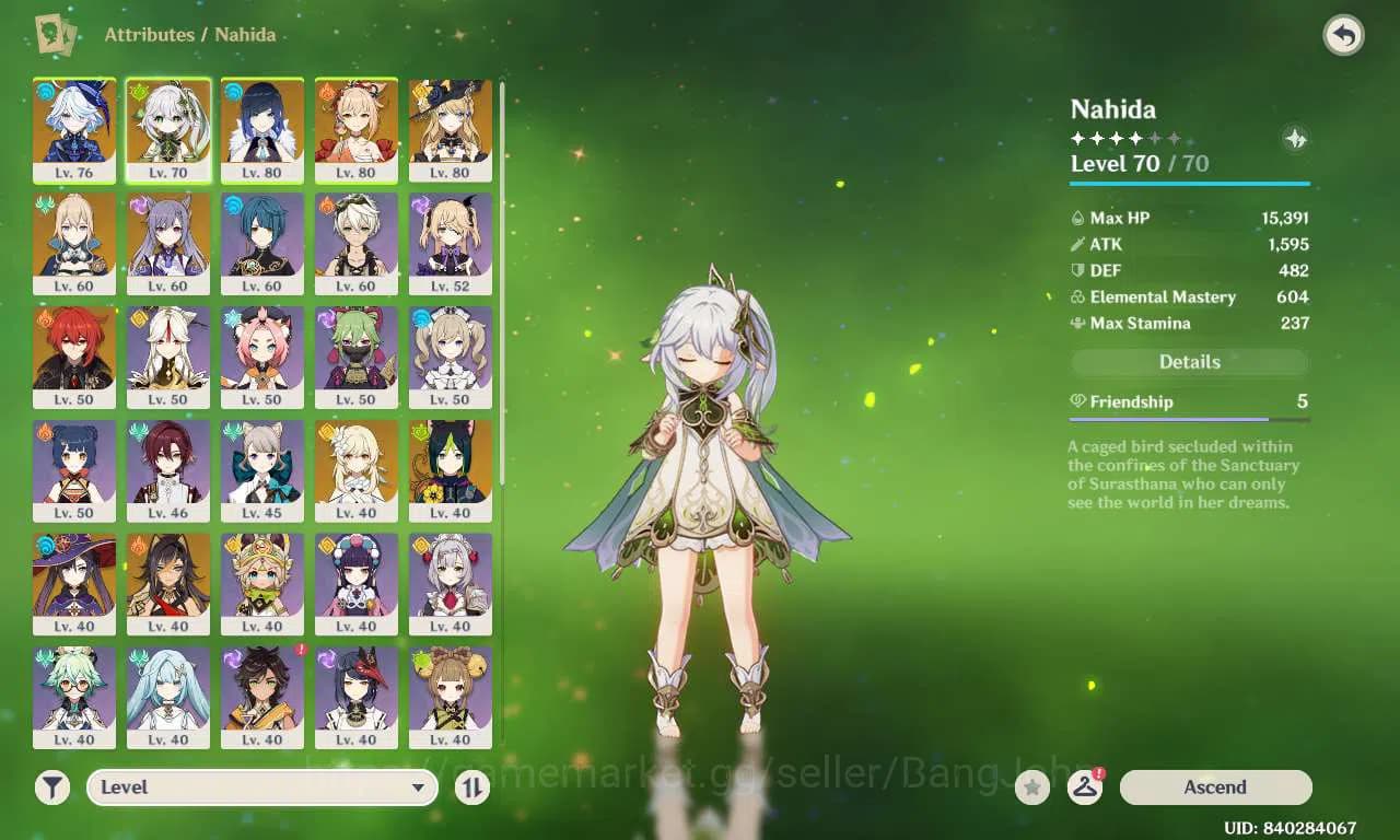 Genshin Impact Accounts ASIA | Furina C1 | Nahida | Yelan | Yoimiya | Navi image 2