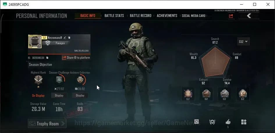 Arena Breakout Accounts MOBILE Lv30|SV 26M|CV 21M| Peace Set | AKM SS, AKS image 2