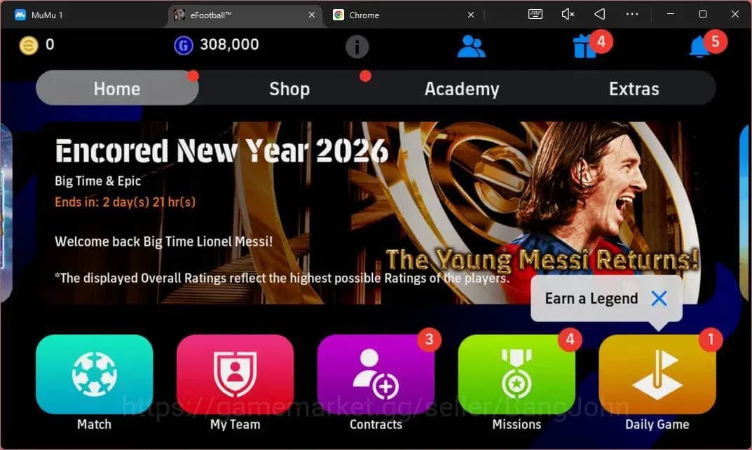 eFootball Accounts Power 3018 |CollabxNaruto(P.E.Aubameyang,Takefusa image 2