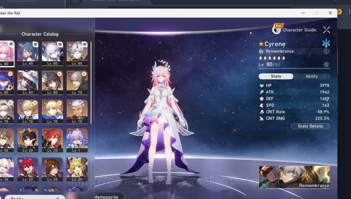 Honkai Star Rail Accounts ASIA | TL 64| 10 limit| Cyrene, Yao Guang, Phainon image 5