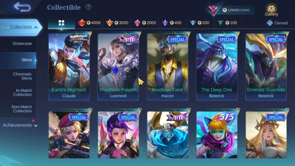 Mobile Legends: Bang Bang Accounts Hero 132|Skin 426|High Glory 67|Legend Franco,Prim image 16