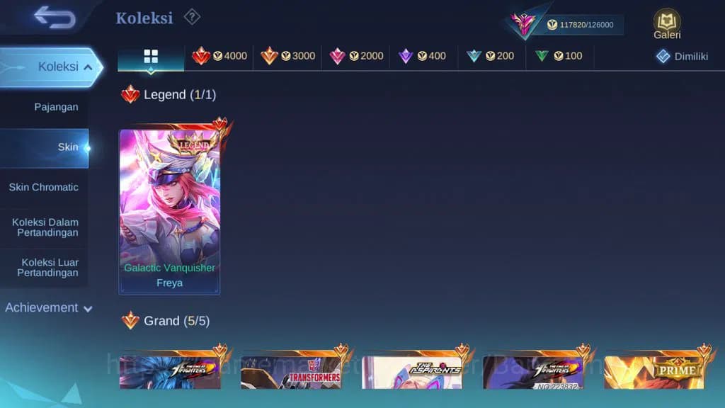 Mobile Legends: Bang Bang Accounts GLOBAL Hero 132 Skin 397 | Legend Freya | KOF Mash image 1