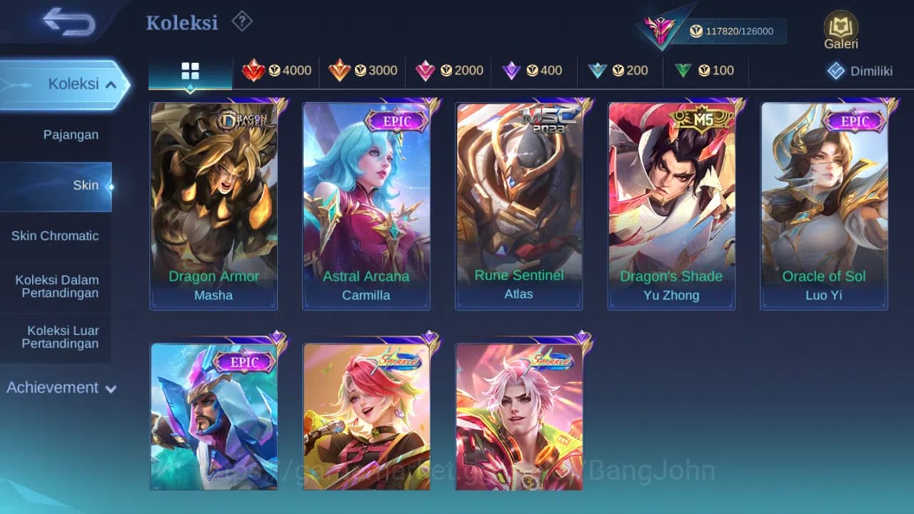 Mobile Legends: Bang Bang Accounts GLOBAL Hero 132 Skin 397 | Legend Freya | KOF Mash image 9