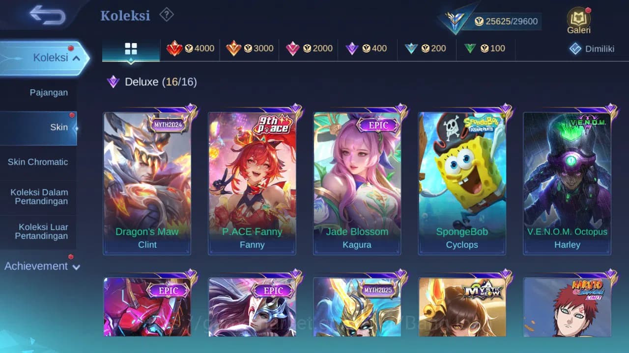 Mobile Legends: Bang Bang Accounts GLOBAL Hero 99 Skin 131 Create Kadita | Spongebob image 1