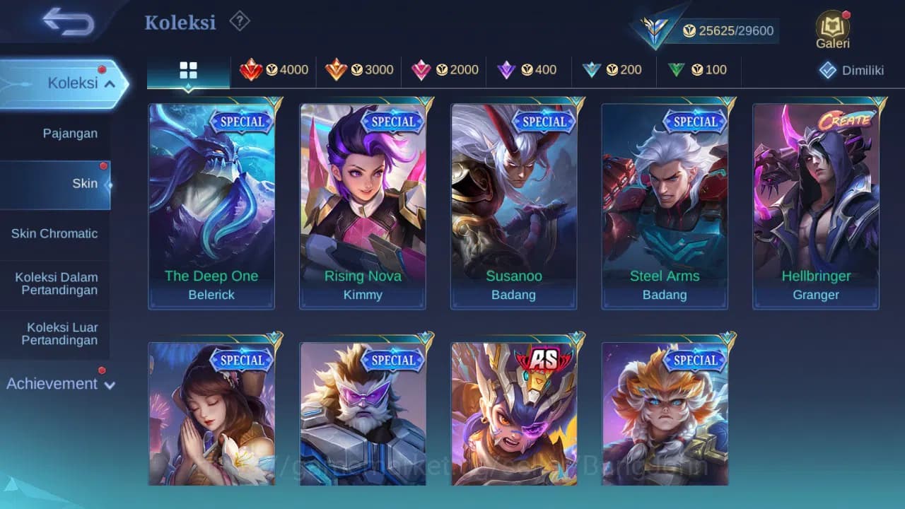 Mobile Legends: Bang Bang Accounts GLOBAL Hero 99 Skin 131 Create Kadita | Spongebob image 6