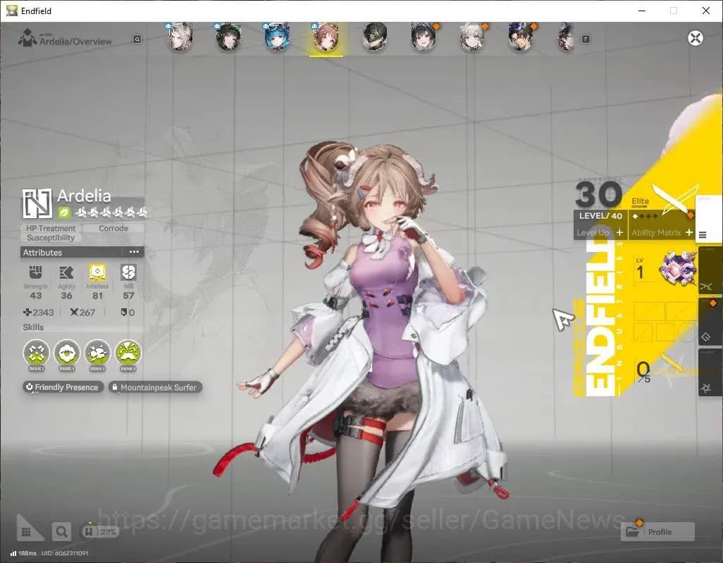 Arknights: Endfield Accounts NA/EU|Lv25|4 SSR(1Limited)+8(*6WEP)|[Zhuang Fangyi image 4