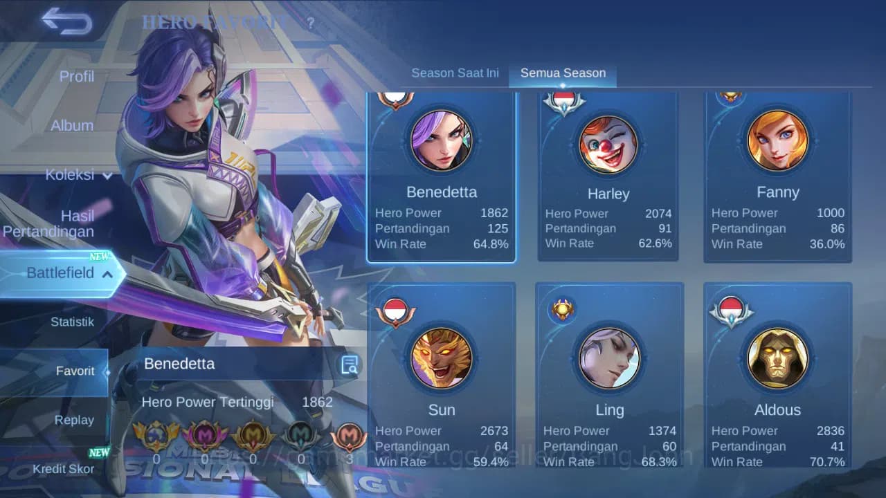 Mobile Legends: Bang Bang Accounts GLOBAL Hero 42 Skin 53 | Lunar Sun | Epic Moskov | image 9
