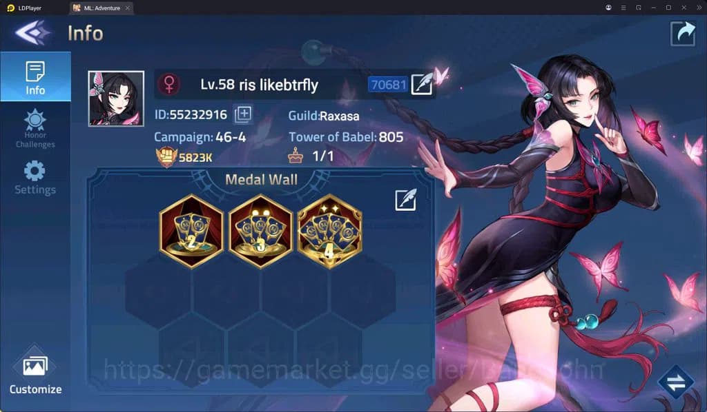 Mobile Legends: Adventure Accounts SERVER 70681 | LVL 58 | 5.8M POWER | HERO 125 | 2 image 1