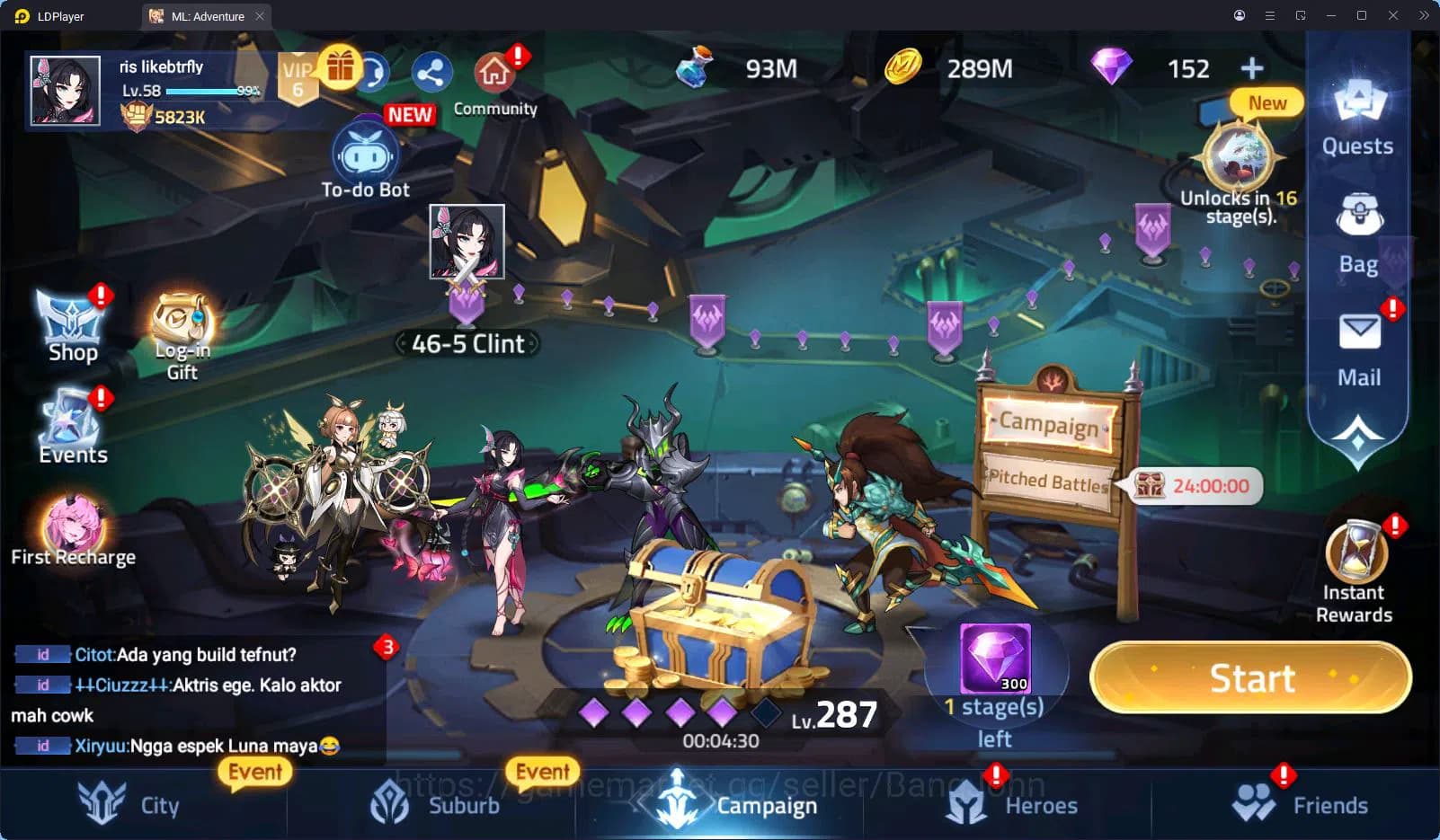 Mobile Legends: Adventure Accounts SERVER 70681 | LVL 58 | 5.8M POWER | HERO 125 | 2 image 6