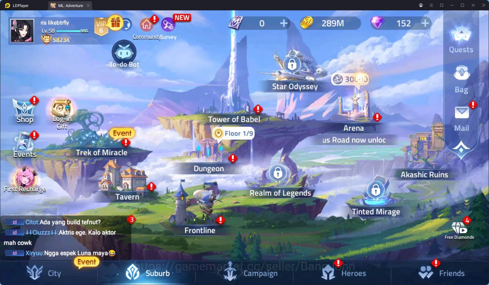 Mobile Legends: Adventure Accounts SERVER 70681 | LVL 58 | 5.8M POWER | HERO 125 | 2 image 7