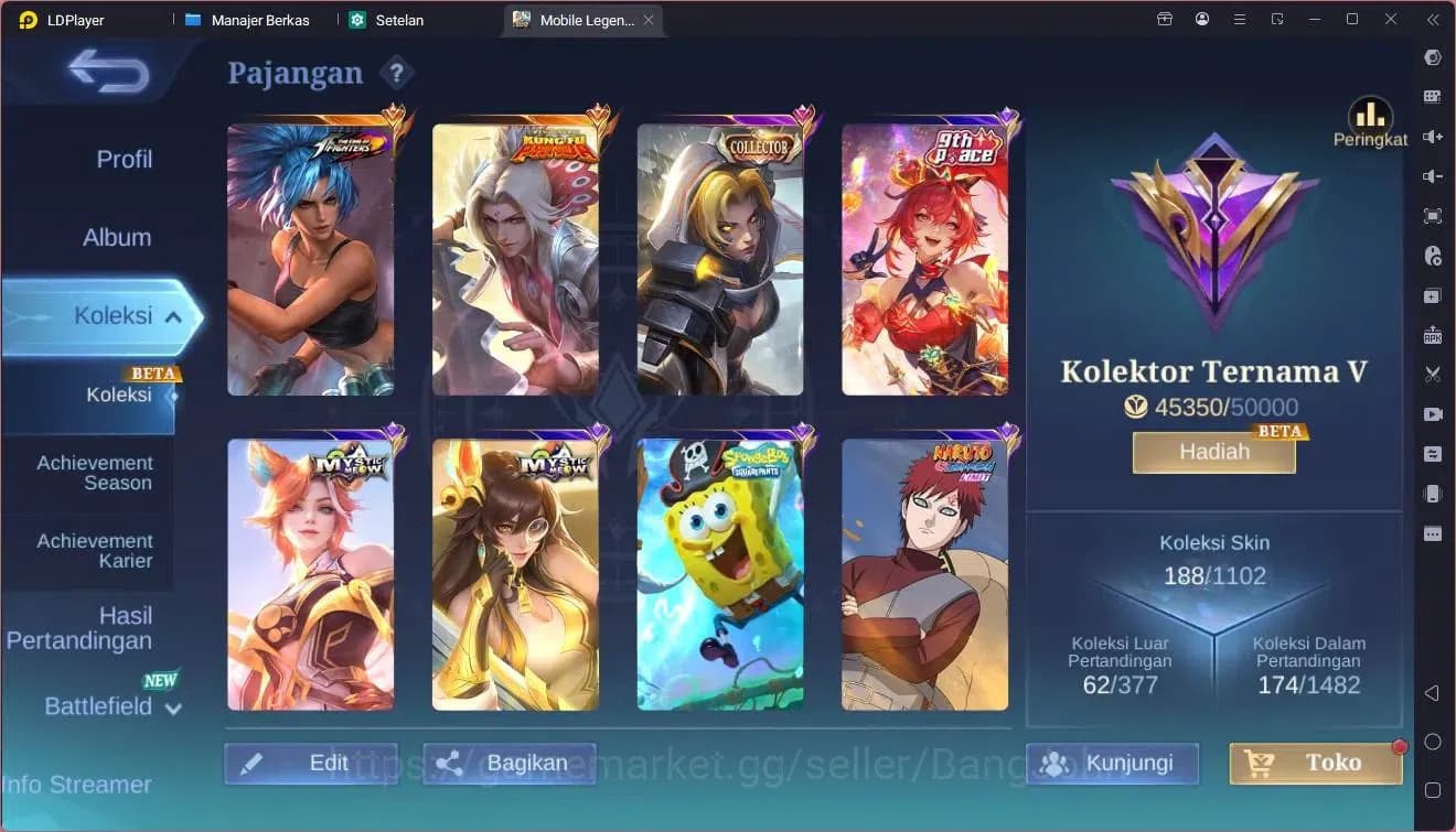 Mobile Legends: Bang Bang Accounts Global | Hero 102, Skin 188. Collector Natalia, KO image 14