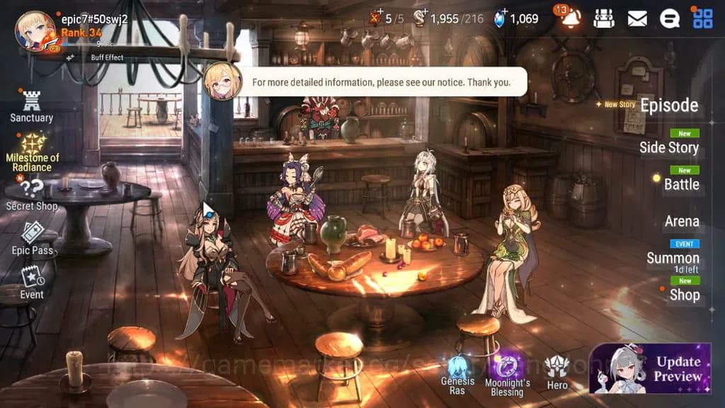 Epic Seven Accounts GLOBAL UNVERIF|New Era|5 ML(Salome,SOT Snow,Har Se image 1