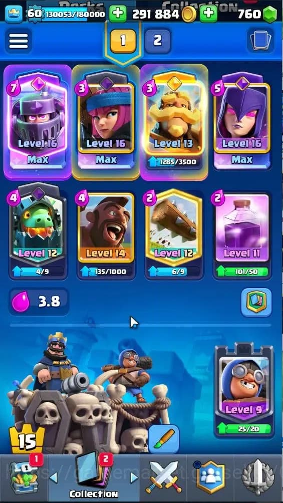 Clash Royale Accounts Lv 60|Trophy 11203|KTL 15|Limited Skin|Card 121|4 image 6