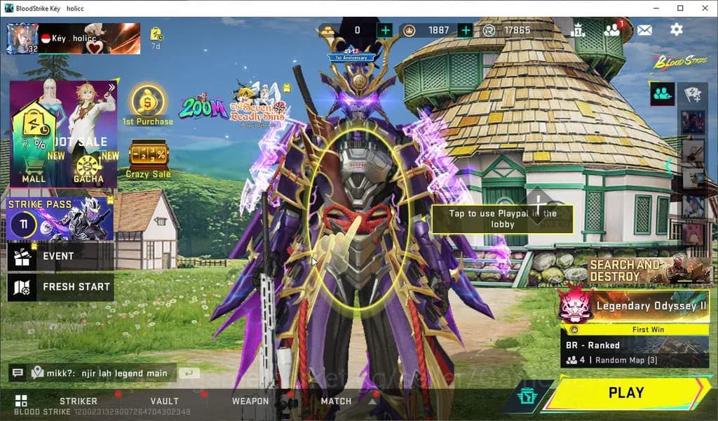 Blood Strike Accounts ASIA|ETERNAL Zero-Oda+MELE DualBlades+Collab 7DS A image 1