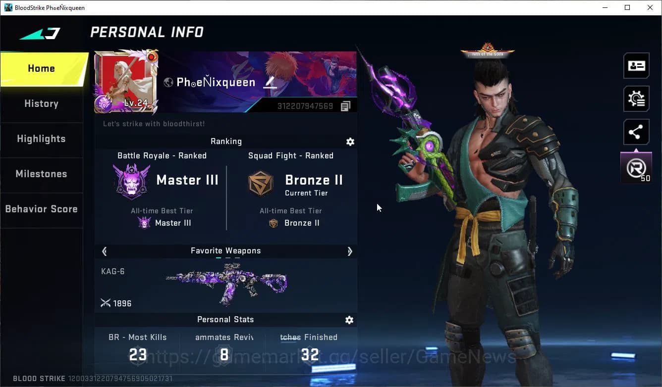 Blood Strike Accounts ASIA|Collab 7DS Karl98-Merlit,QBZ95-Darkness+1 ULT image 14