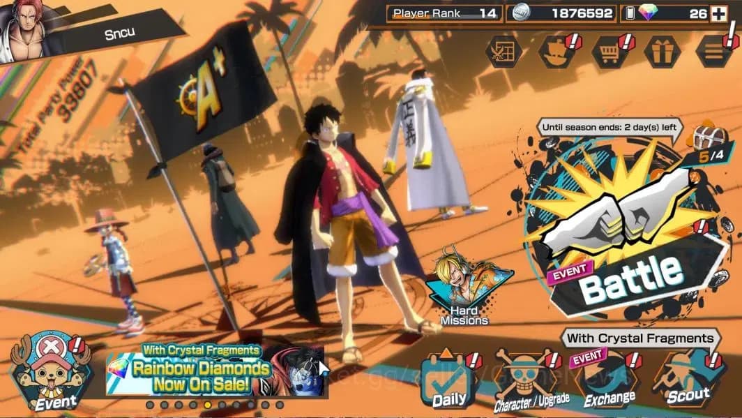One Piece Bounty Rush Accounts Global|5EX|BMO Kaido,FR Shanks,GP Edward Newgate,F image 1