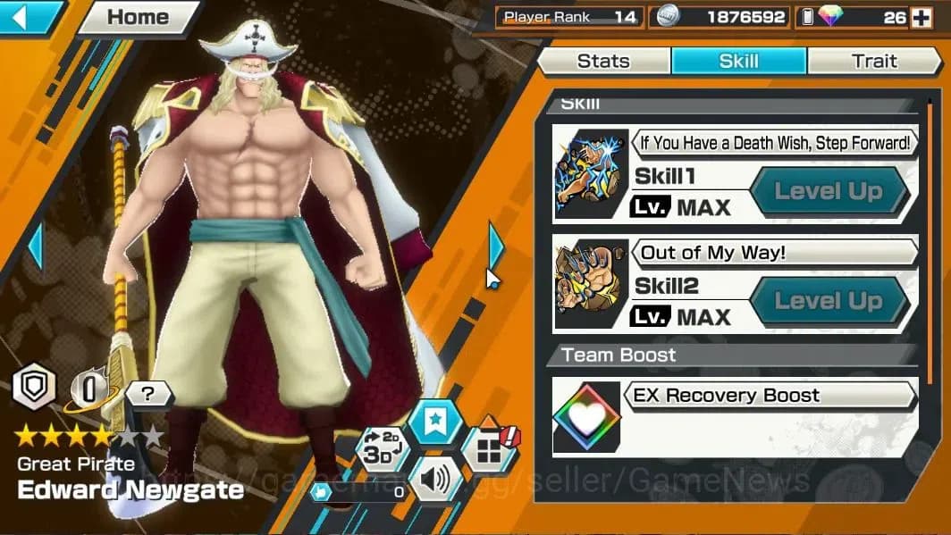 One Piece Bounty Rush Accounts Global|5EX|BMO Kaido,FR Shanks,GP Edward Newgate,F image 7