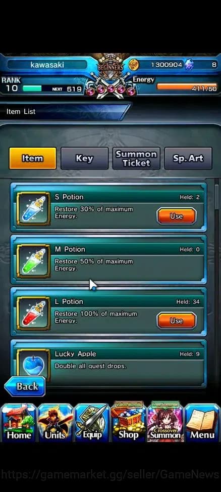 Grand Summoners Accounts Global| Rank 10 | 3 Ascend+1 TW | Kirisame+TW,Seli image 2