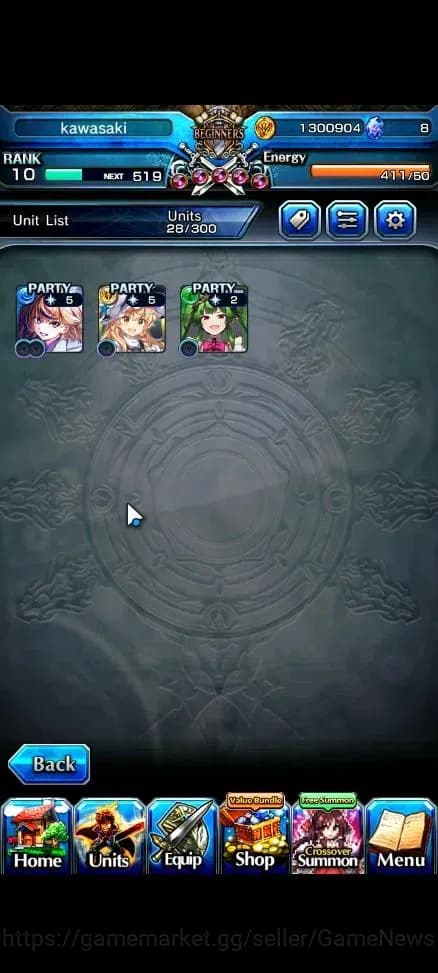 Grand Summoners Accounts Global| Rank 10 | 3 Ascend+1 TW | Kirisame+TW,Seli image 4