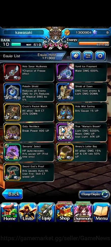 Grand Summoners Accounts Global| Rank 10 | 3 Ascend+1 TW | Kirisame+TW,Seli image 7