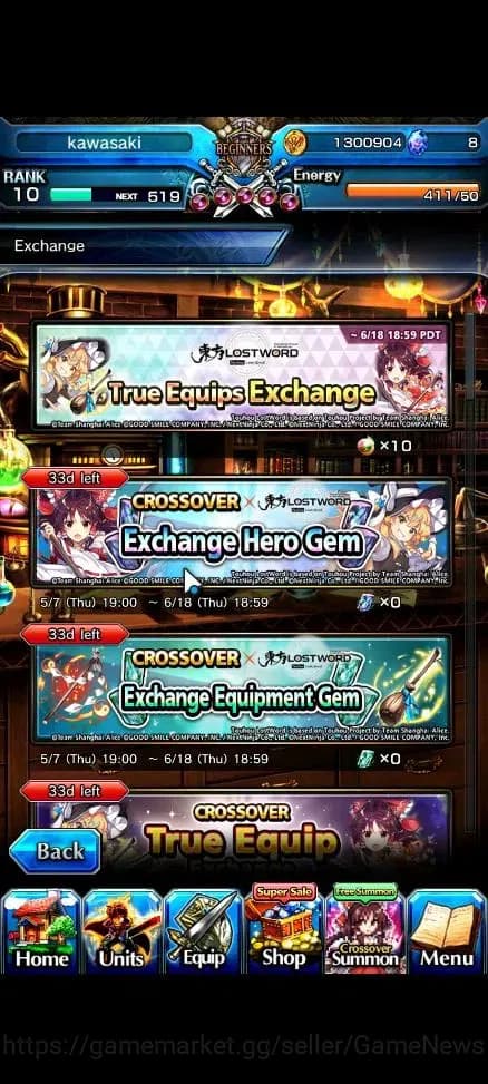 Grand Summoners Accounts Global| Rank 10 | 3 Ascend+1 TW | Kirisame+TW,Seli image 9