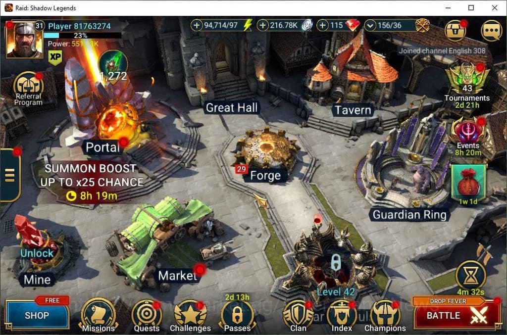 Raid: Shadow Legends Accounts Lv31 551K Power|1 Mythic(Galathir)|19 Legendary(Gn image 1