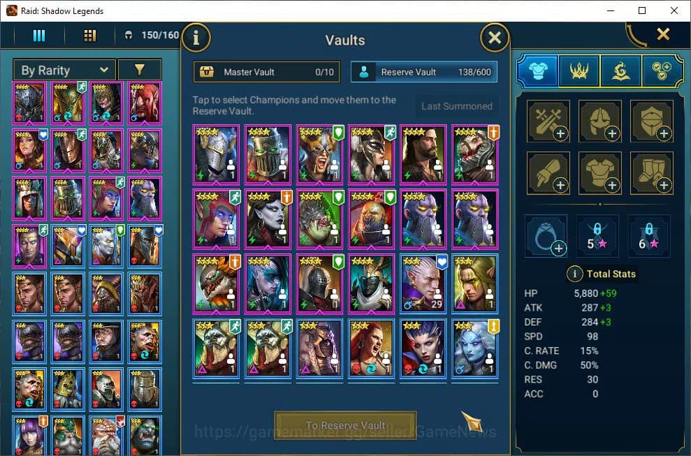 Raid: Shadow Legends Accounts Lv31 551K Power|1 Mythic(Galathir)|19 Legendary(Gn image 20