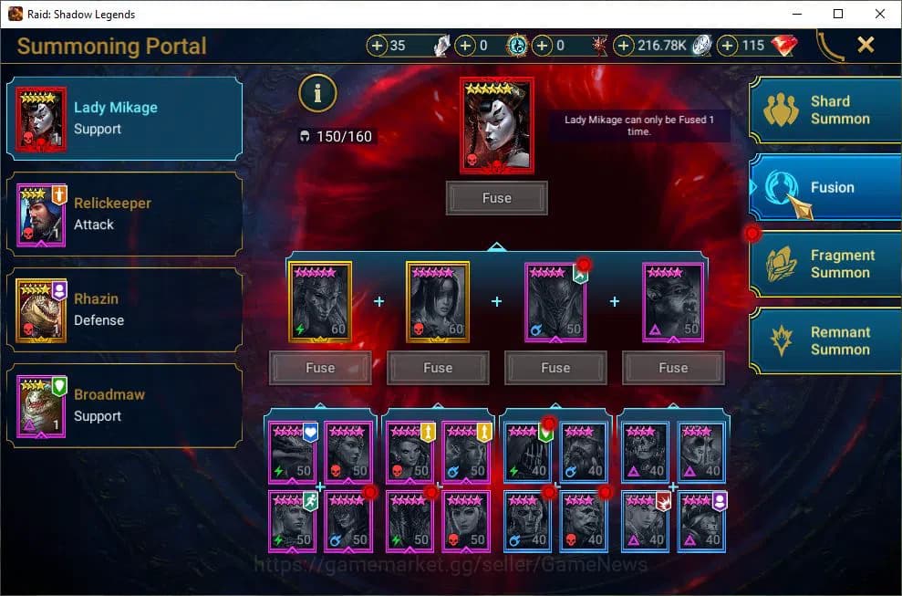 Raid: Shadow Legends Accounts Lv31 551K Power|1 Mythic(Galathir)|19 Legendary(Gn image 9