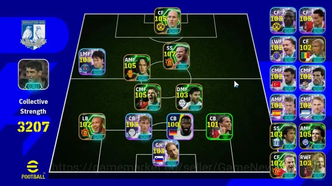 eFootball Accounts Android|Jan Koller Poacher,Hugo Ekitike,Wayne Roon image 1