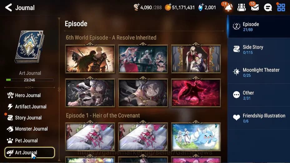 Epic Seven Accounts GLOBAL Unverif|New Era|6 ML(NM Luna, EIlynav, SE C image 16