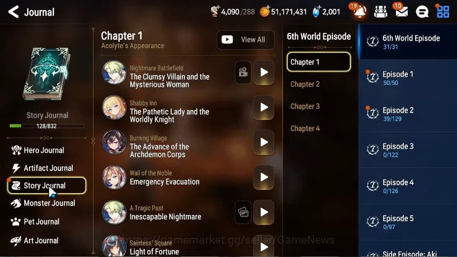 Epic Seven Accounts GLOBAL Unverif|New Era|6 ML(NM Luna, EIlynav, SE C image 18