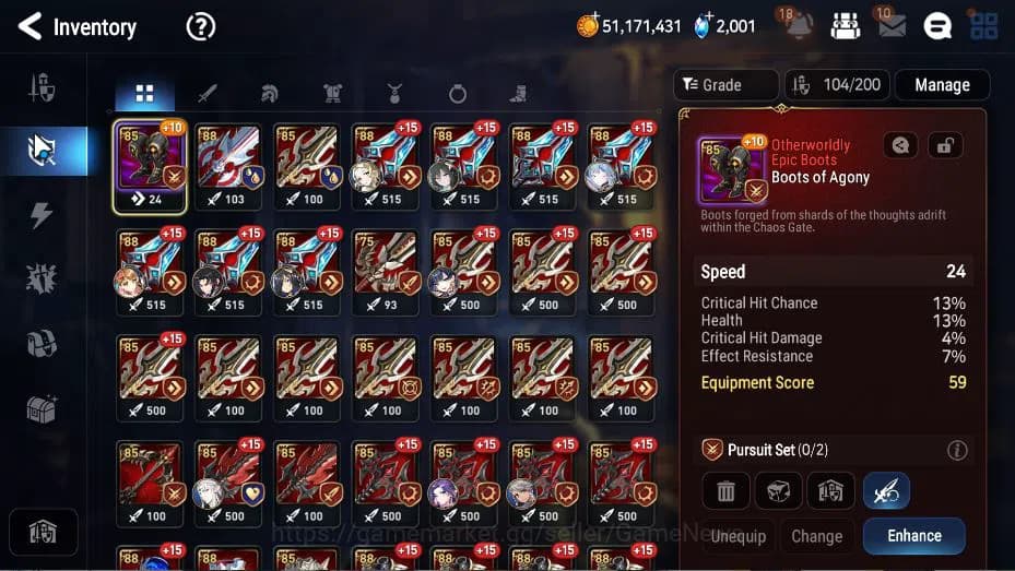 Epic Seven Accounts GLOBAL Unverif|New Era|6 ML(NM Luna, EIlynav, SE C image 9