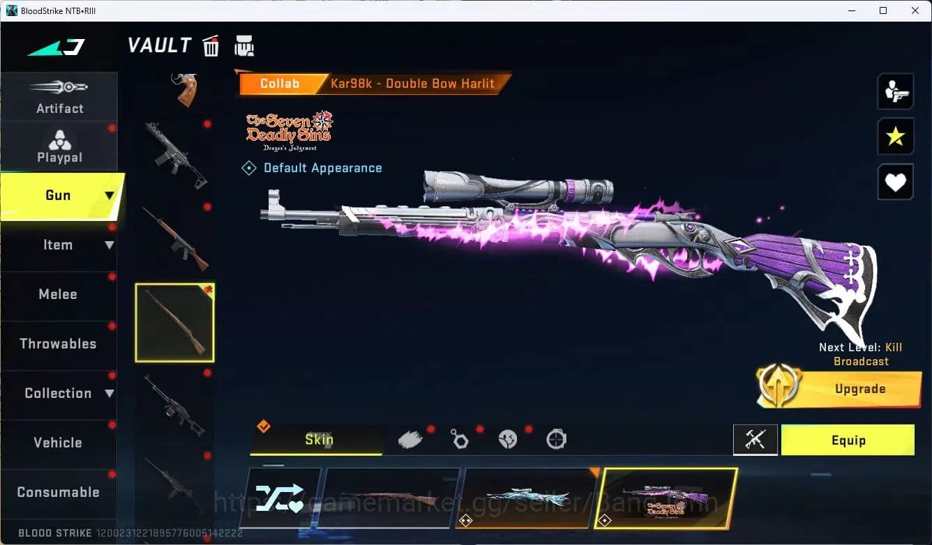 Blood Strike Accounts ASIA|MELE,B FLY KNIFE|COLLAB,MP7,RPK,AR97|COLLAB,A image 12