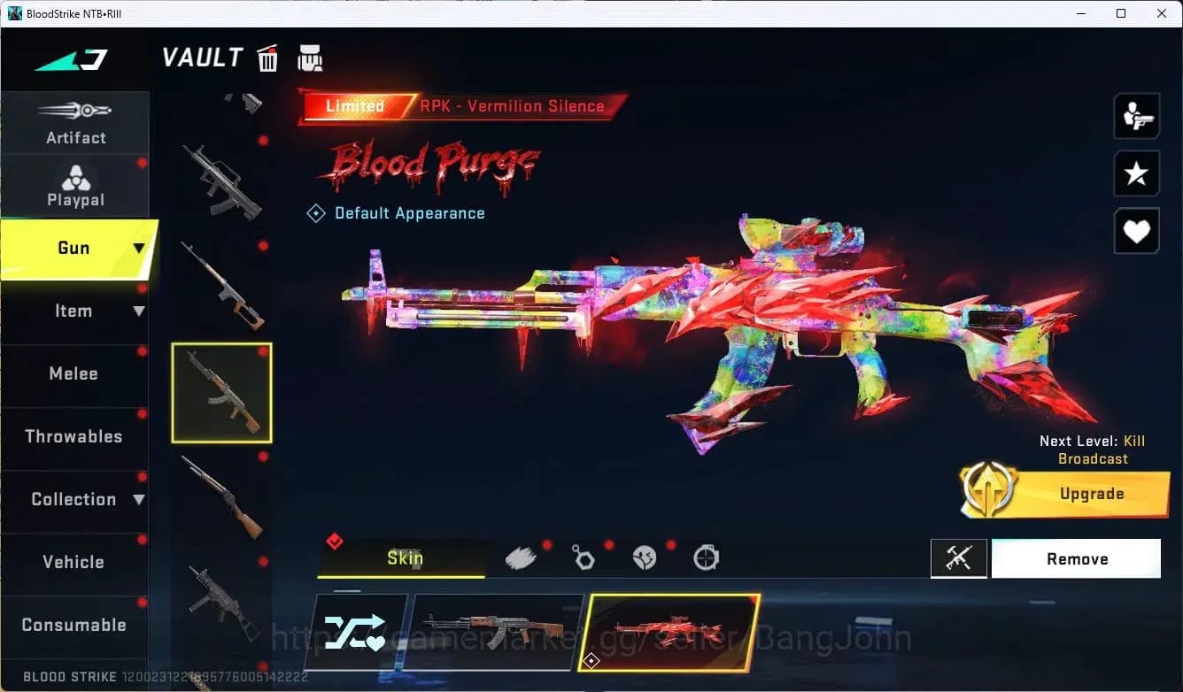 Blood Strike Accounts ASIA|MELE,B FLY KNIFE|COLLAB,MP7,RPK,AR97|COLLAB,A image 15